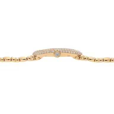 Cartier Baignoire 1950 23mm Yellow gold and Diamond Silver 4