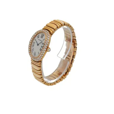 Cartier Baignoire 1954 28mm Rose gold Silver 7