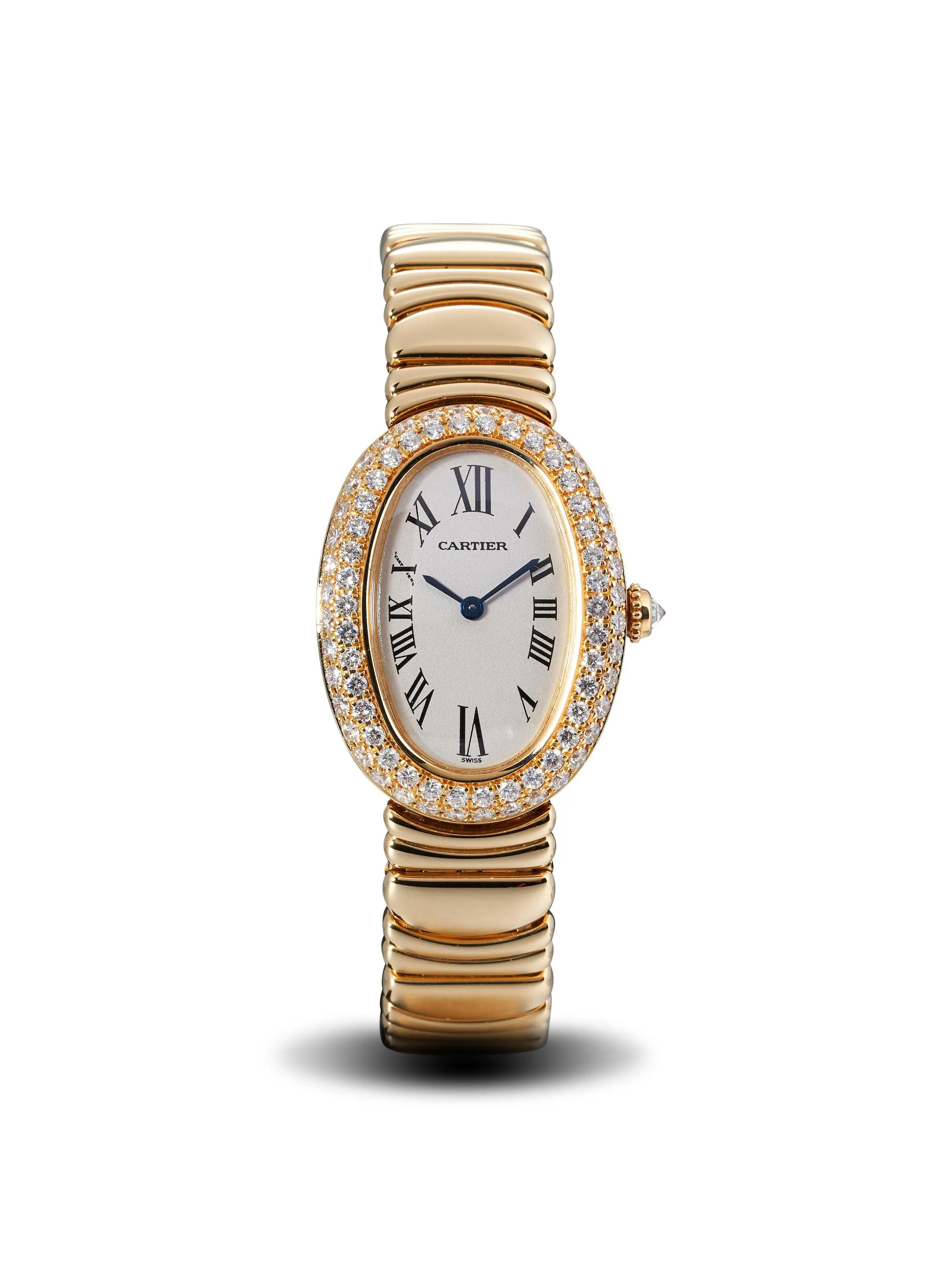 Cartier Baignoire 1954 31mm Yellow gold Silver