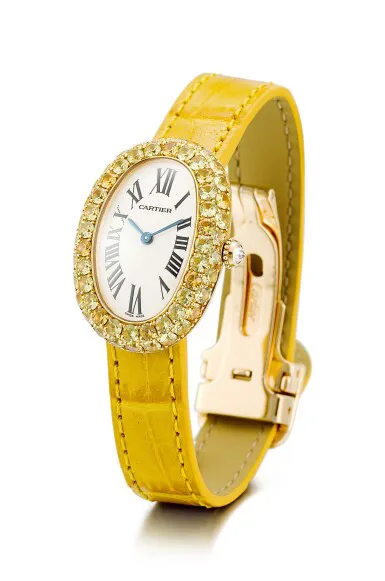 Cartier Baignoire 1954 23mm Yellow gold Silver 1