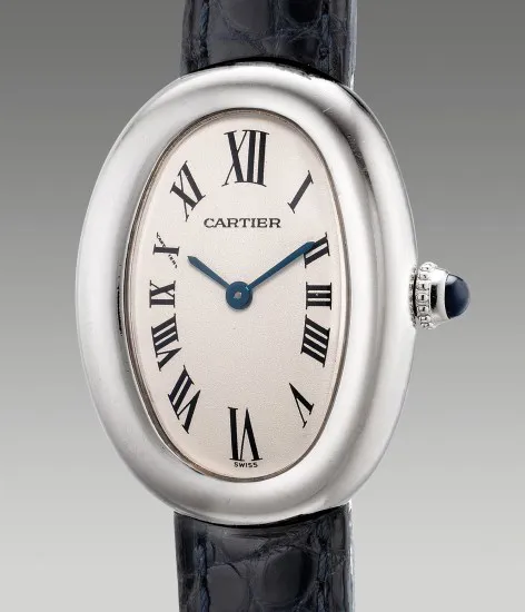 Cartier Baignoire 1955 31mm White gold White