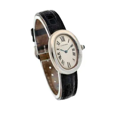 Cartier Baignore 1955 23mm White gold Silver 4