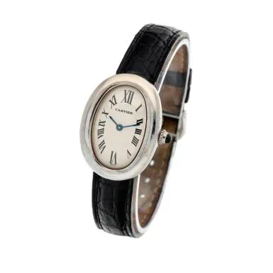 Cartier Baignore 1955 23mm White gold Silver 5