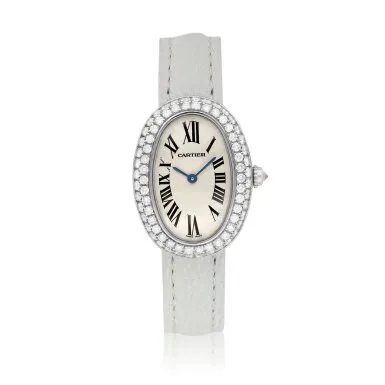 Cartier Baignoire 1955 22.5mm White gold Silver