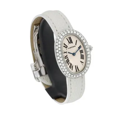 Cartier Baignoire 1955 22.5mm White gold Silver 2