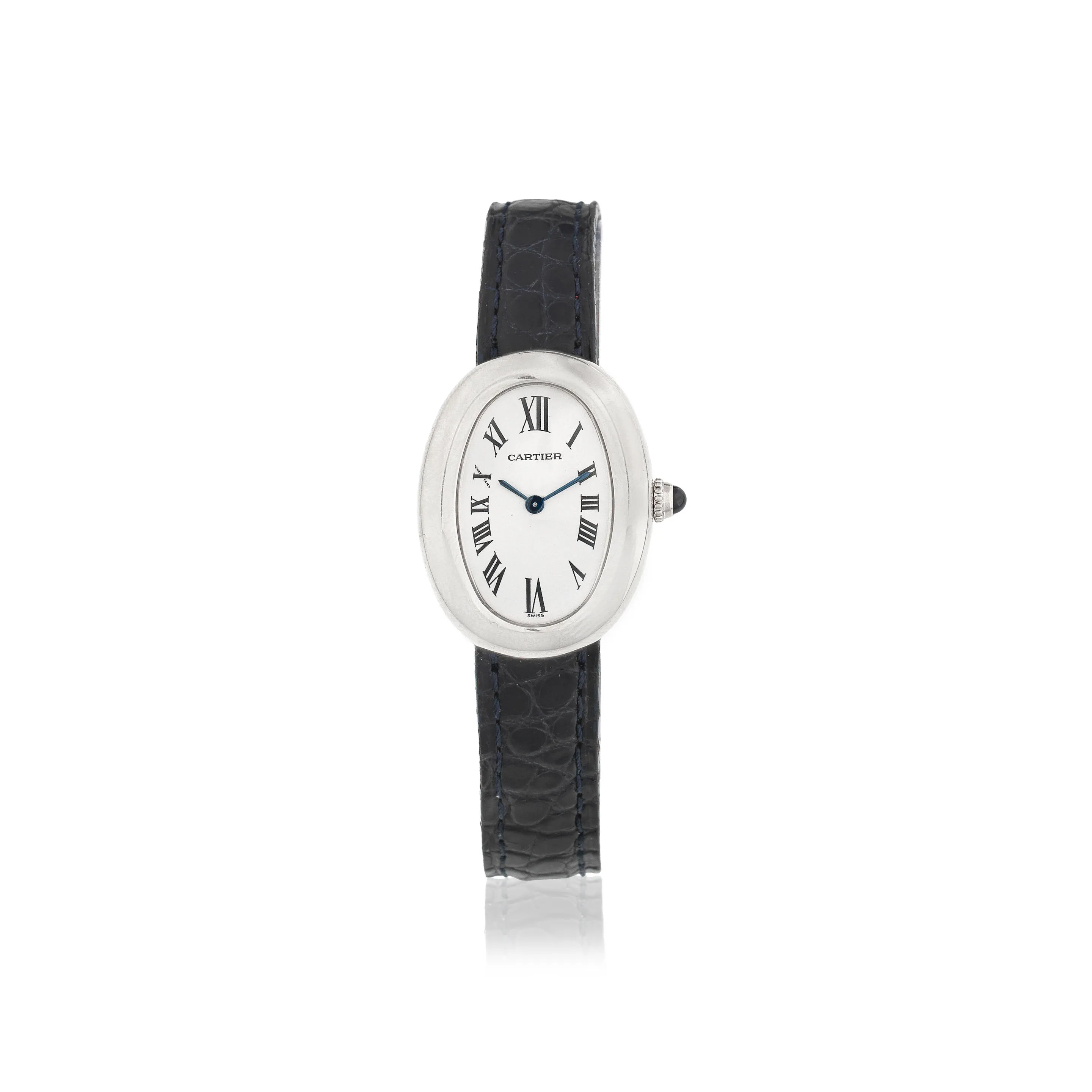 Cartier Baignoire 1955 22mm White gold Silver