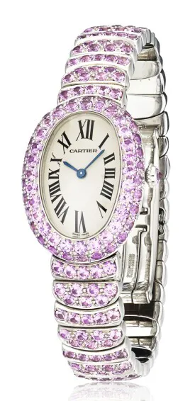 Cartier Baignoire 1955 23mm White gold Silver