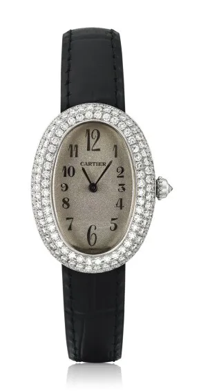 Cartier Baignoire 1955 31mm White gold Silver