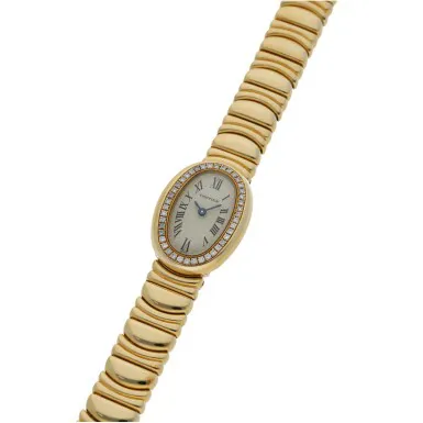 Cartier Baignoire 1960 18mm Yellow gold Silver 1