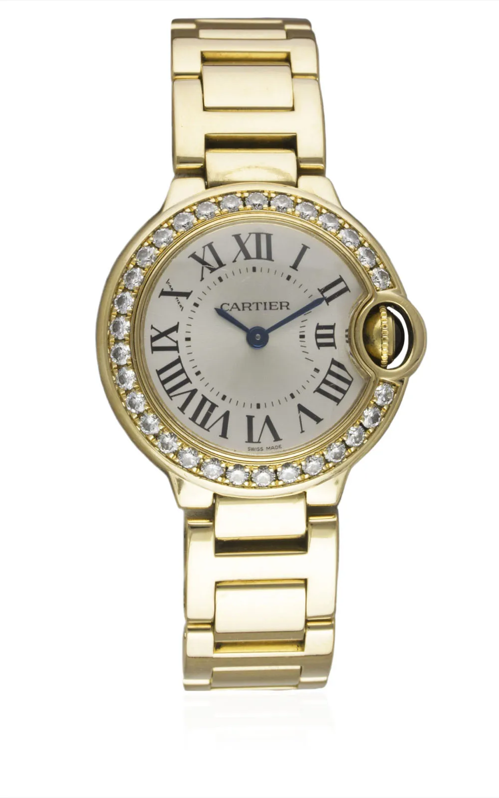 Cartier Ballon Bleu 28mm 3006 28mm Yellow gold and Diamond Silver