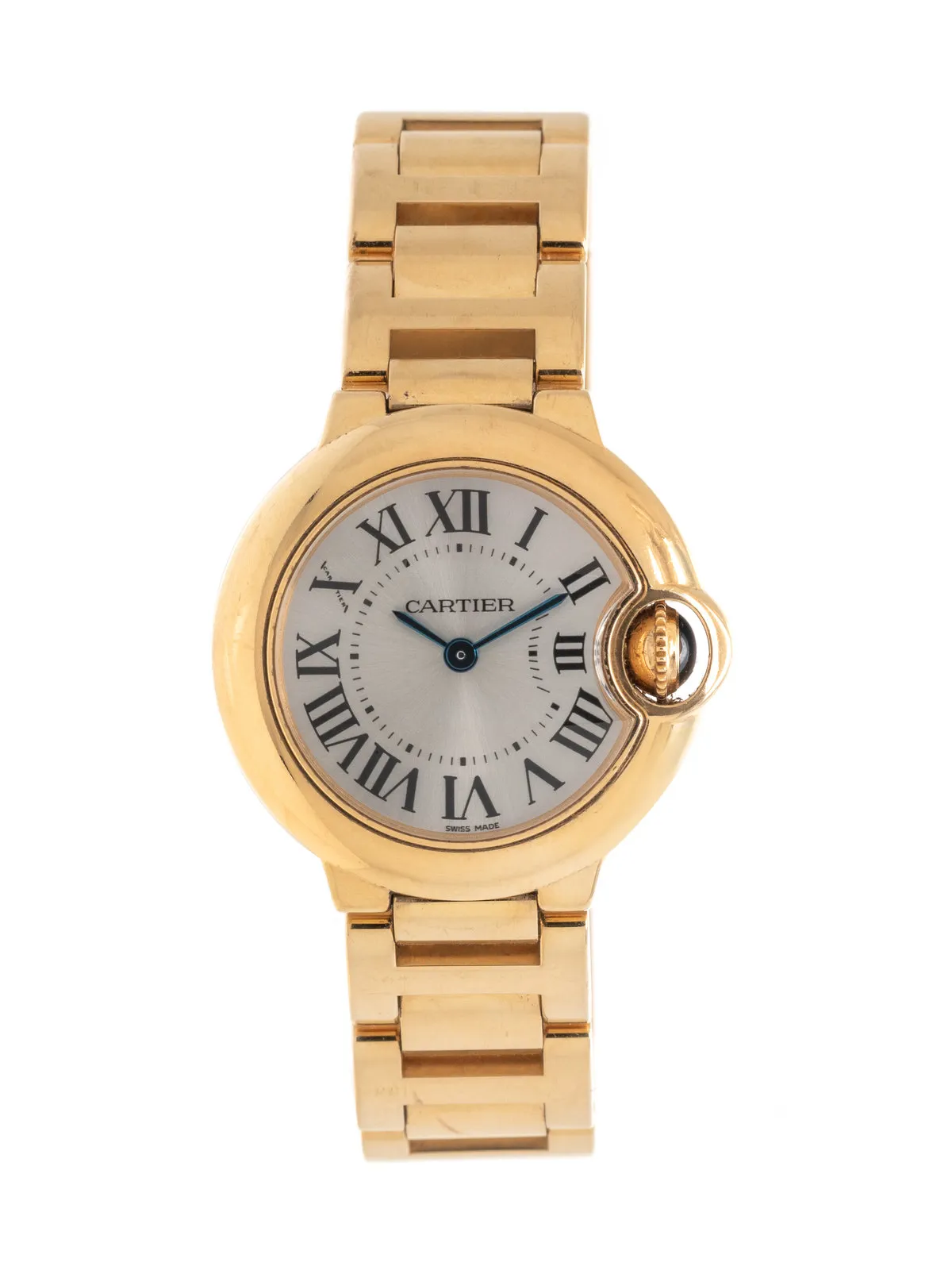 Cartier Ballon Bleu 3006 28mm Yellow gold Silver