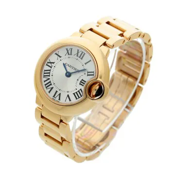 Cartier Ballon Bleu 3007 28mm Rose gold Silver 1