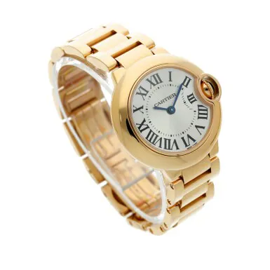 Cartier Ballon Bleu 3007 28mm Rose gold Silver 2