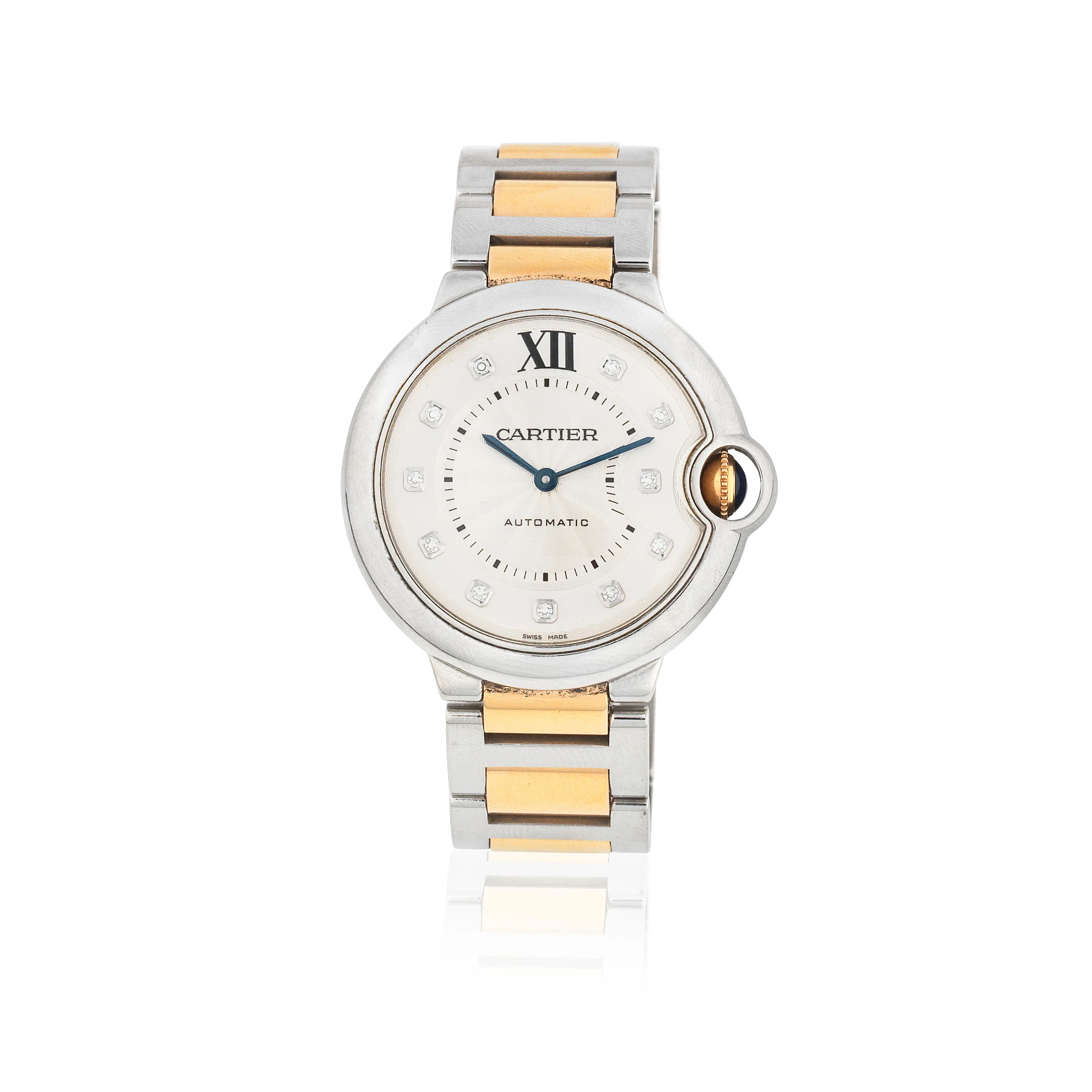 Cartier Ballon Bleu 3284 36mm Yellow gold and Stainless steel Silver