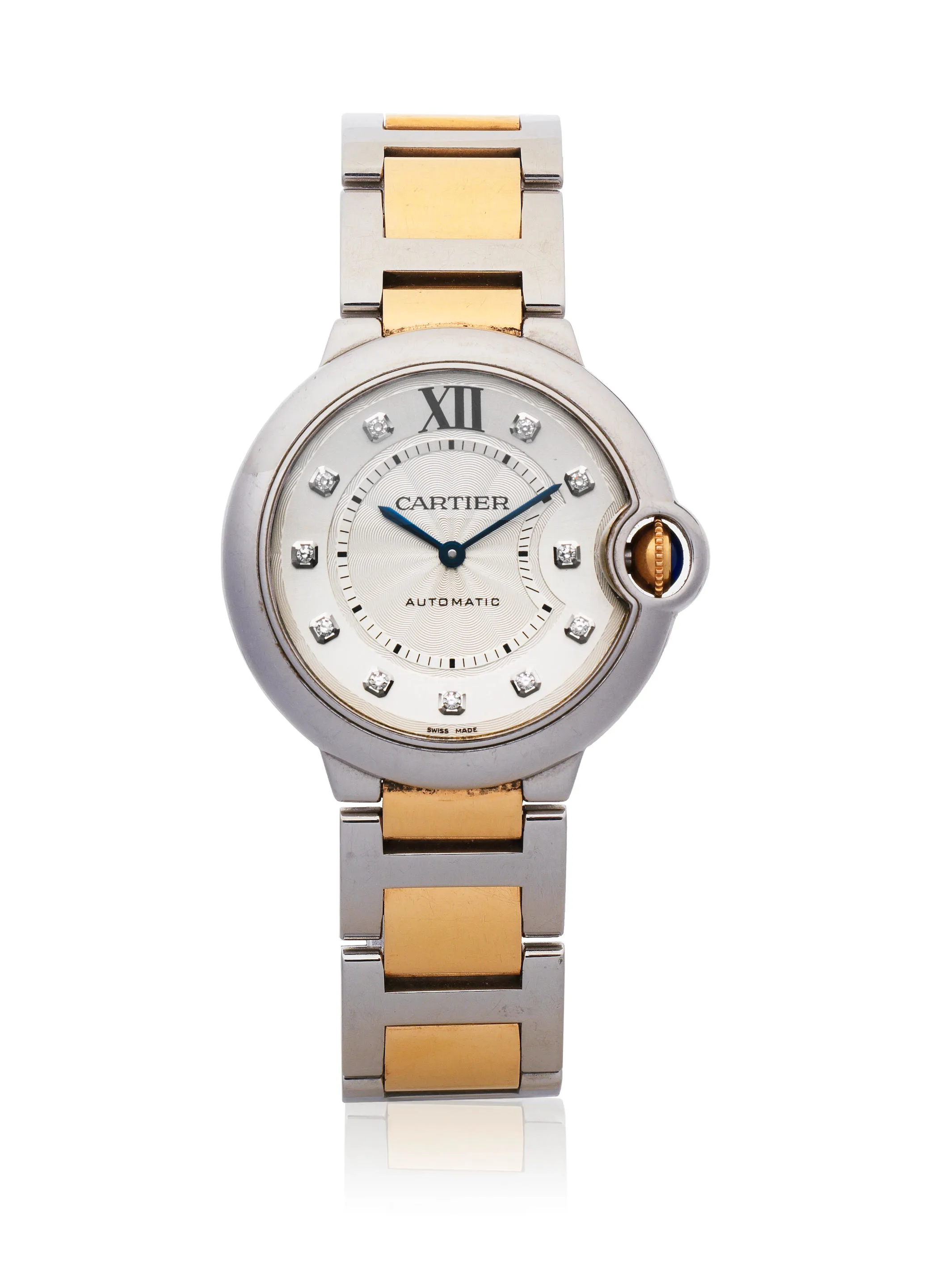 Cartier Ballon Bleu 3284 36mm Yellow gold and Stainless steel Silver