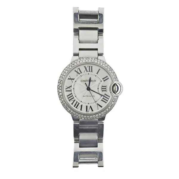 Cartier Ballon Bleu 3284 37mm Stainless steel and Diamond Silver