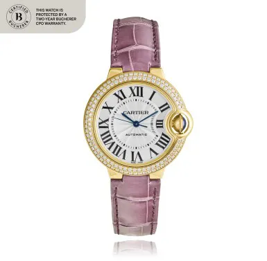 Cartier Ballon Bleu WE902066 32mm Yellow gold White