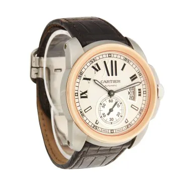 Cartier Calibre de Cartier 3299 42mm Rose gold and Stainless steel Silver 3