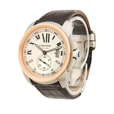 Cartier Calibre de Cartier 3299 42mm Rose gold and Stainless steel Silver 4