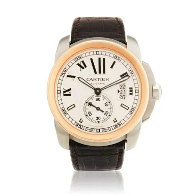 Cartier Calibre de Cartier 3299 42mm Rose gold and Stainless steel Silver