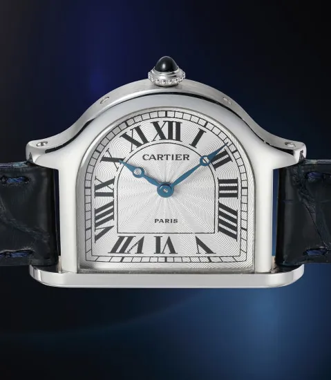 Cartier Cloche 25mm Platinum Guilloché