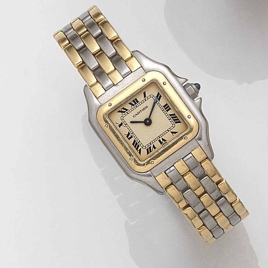 Cartier Panthère 166921 22mm Yellow gold and Stainless steel Cream