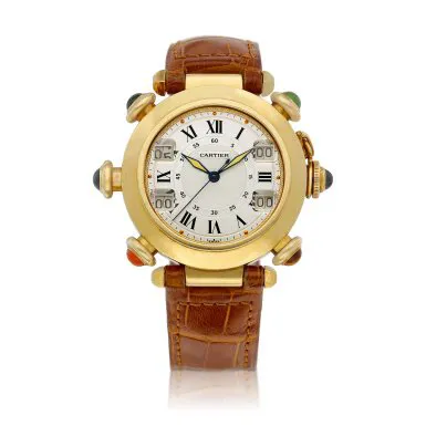 Cartier Pasha 0955 38mm Yellow gold Silver