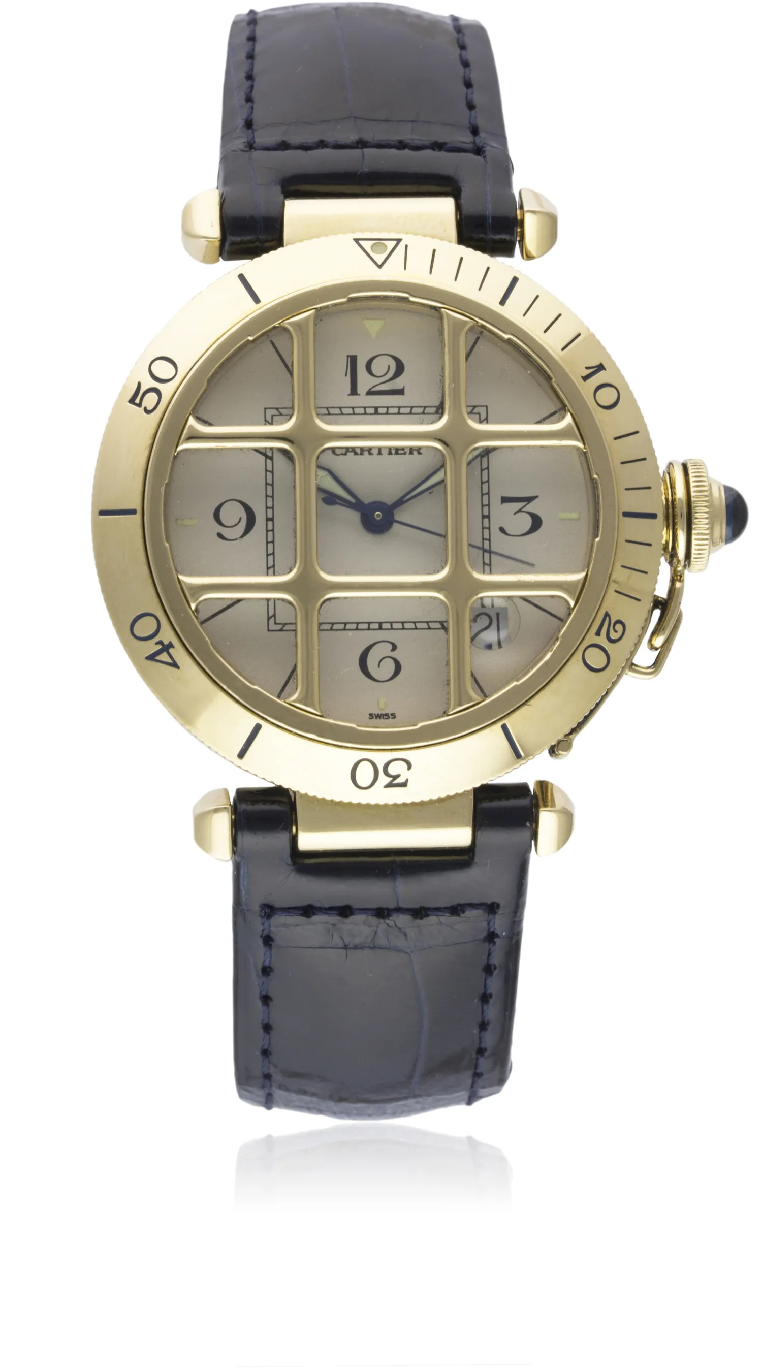 Cartier Pasha 1021 38mm 18k solid gold Silver