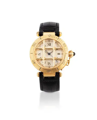 Cartier Pasha 1021 38mm Yellow gold Silver