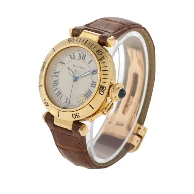 Cartier Pasha 1035 36mm Yellow gold Silver