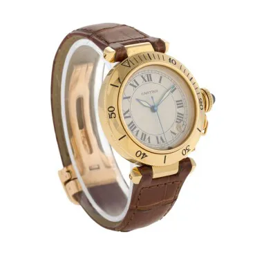 Cartier Pasha 1035 36mm Yellow gold Silver 1
