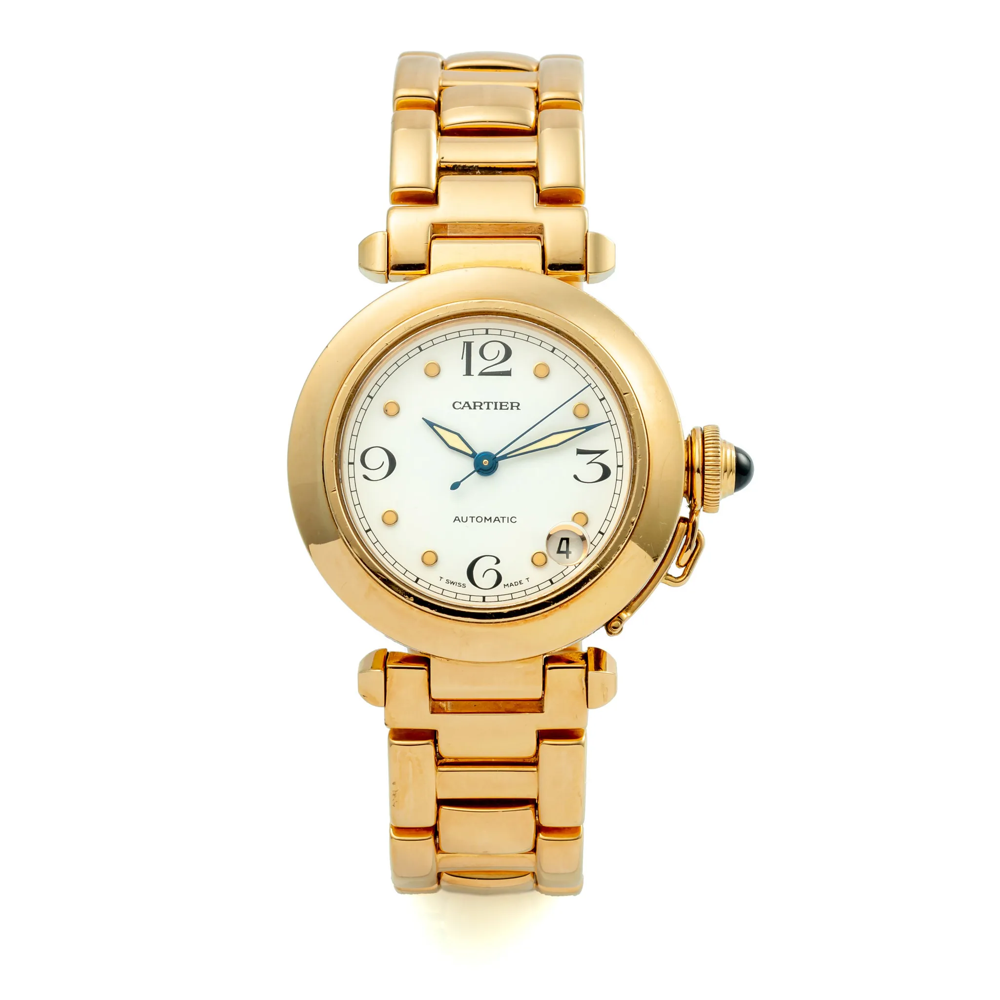 Cartier Pasha 1035 35mm Yellow gold White 2