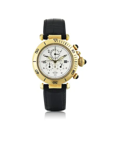 Cartier Pasha 1353 36mm Yellow gold White