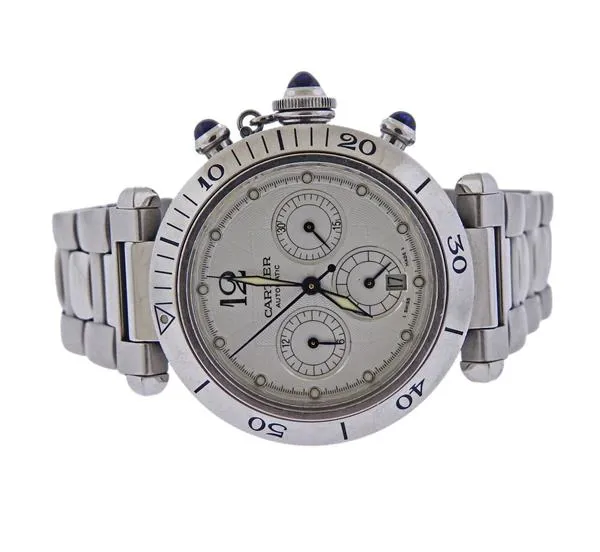Cartier Pasha 2113 38mm Stainless steel Silvered