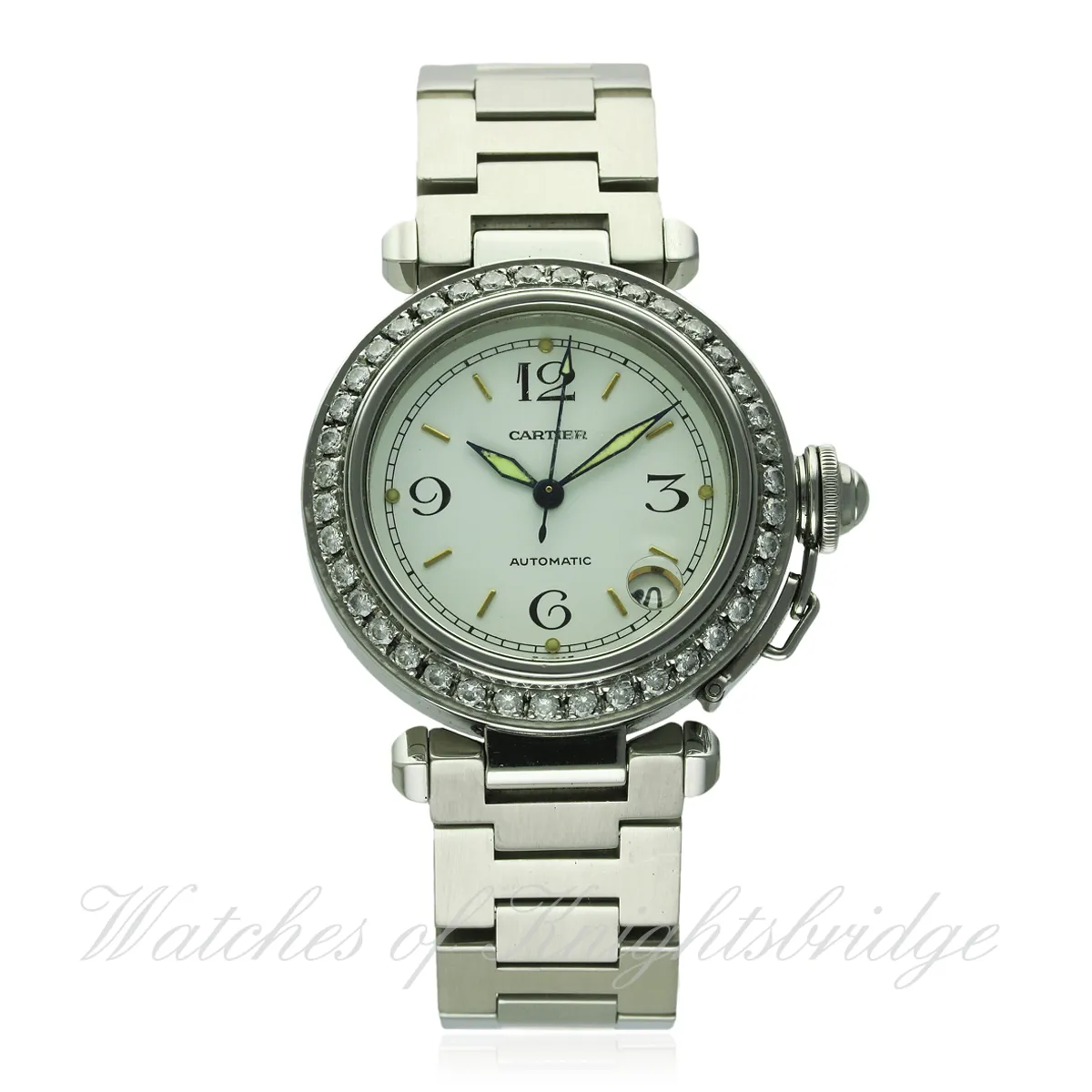 Cartier Pasha 2324 35mm Stainless steel White