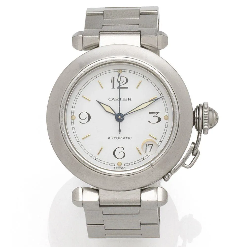 Cartier Pasha 2324 35mm Stainless steel White