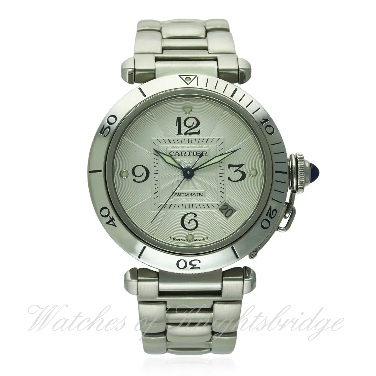 Cartier Pasha 2378 38mm Stainless steel Silvered