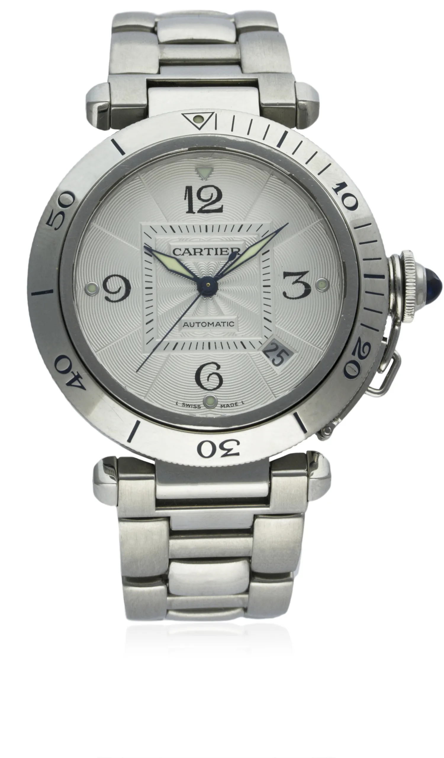 Cartier Pasha 2379 39mm Stainless steel Silver