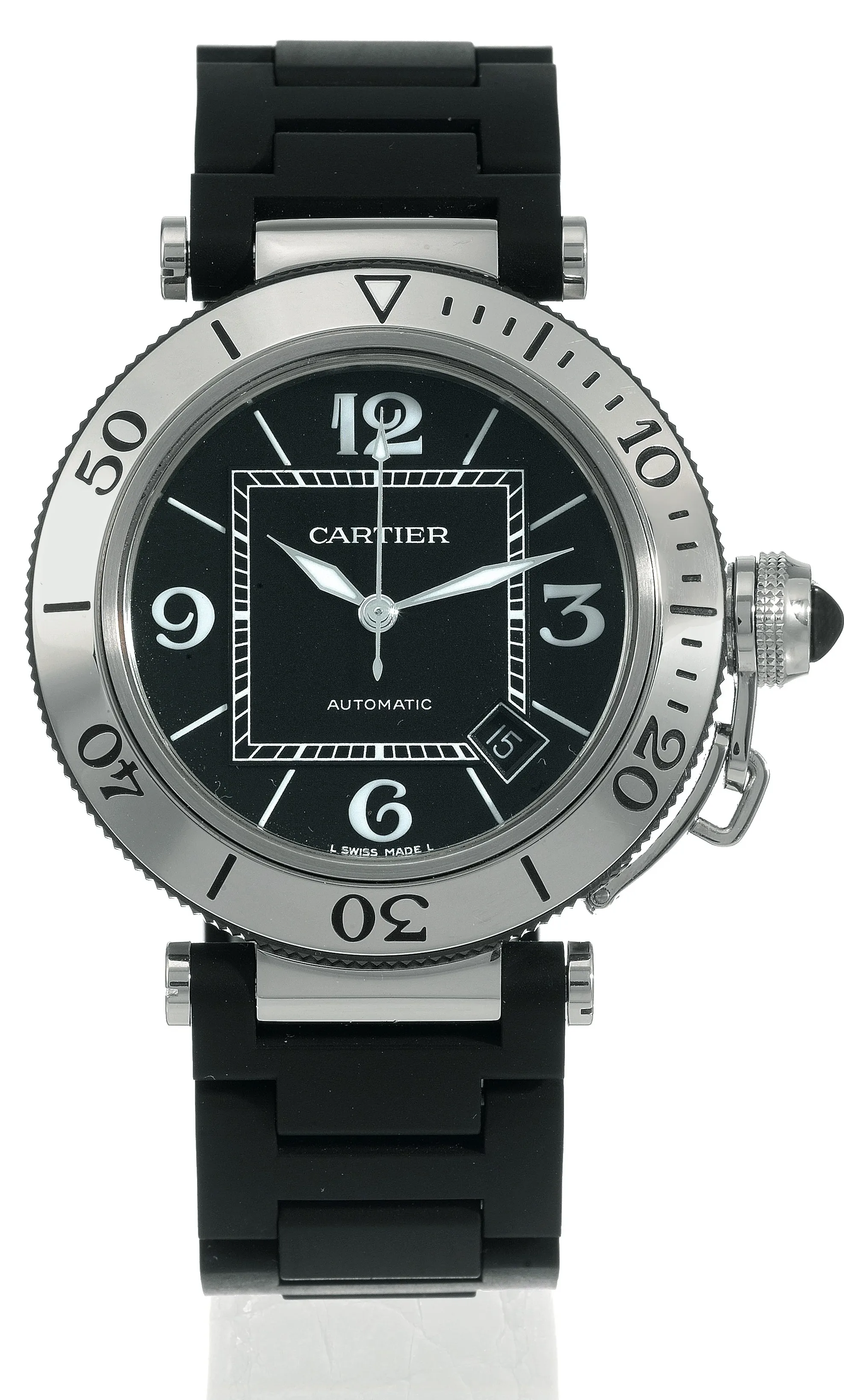Cartier Pasha 2790 40mm Stainless steel Black