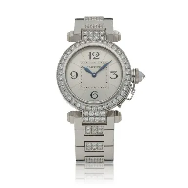 Cartier Pasha 2813 32mm White gold and diamond-set Silver