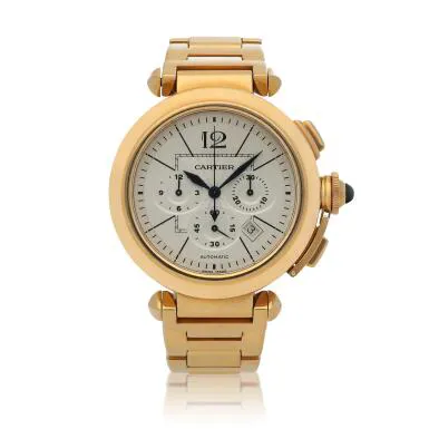 Cartier Pasha 2861 42mm Yellow gold Silver