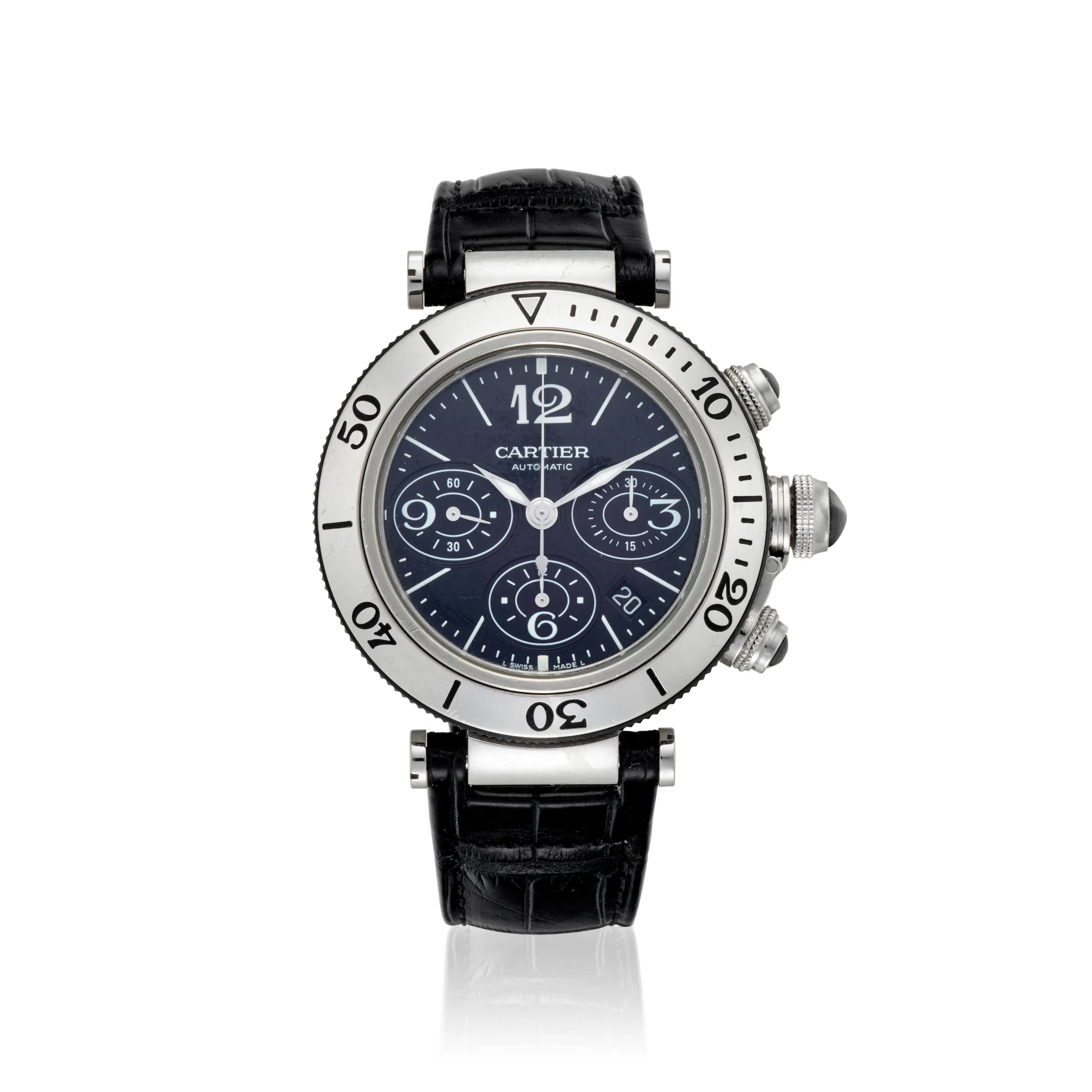 Cartier Pasha 2995 41mm Stainless steel Black