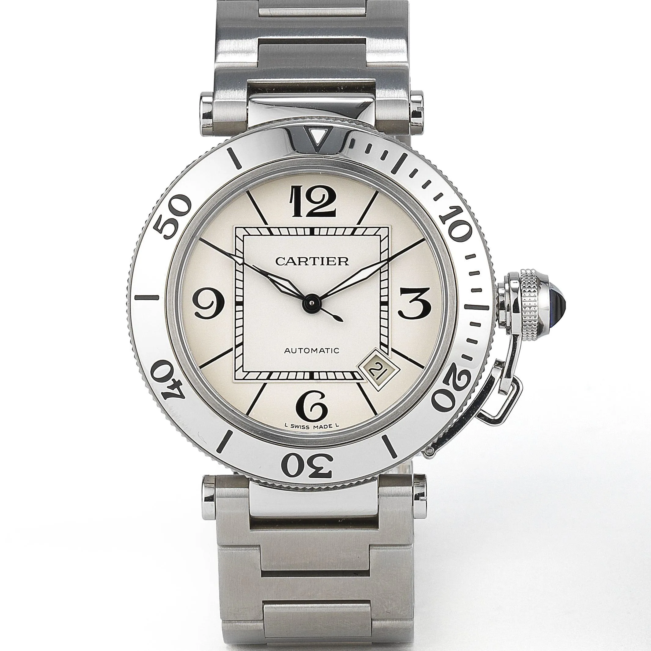 Cartier Pasha Seatimer 2790 40mm Stainless steel Silver