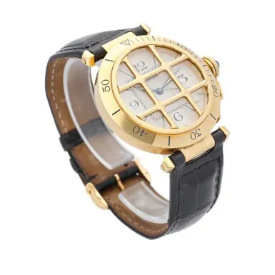 Cartier Pasha 1021 1 38mm Yellow gold Silver 3