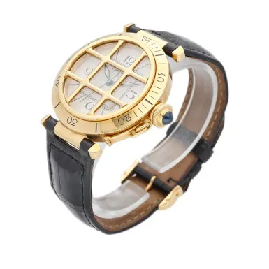 Cartier Pasha 1021 1 38mm Yellow gold Silver 4
