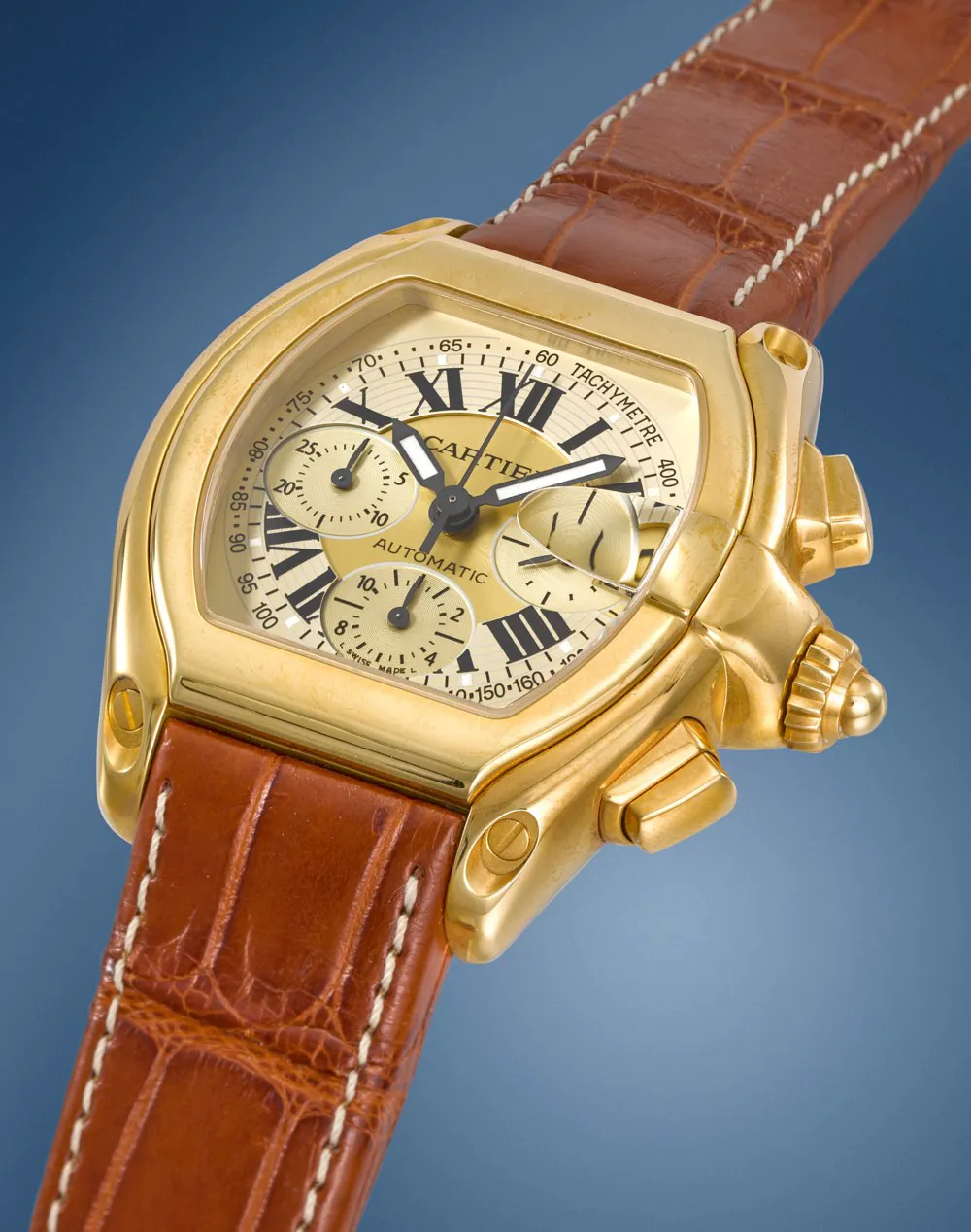 Cartier Roadster 2619 40mm Yellow gold Champagne