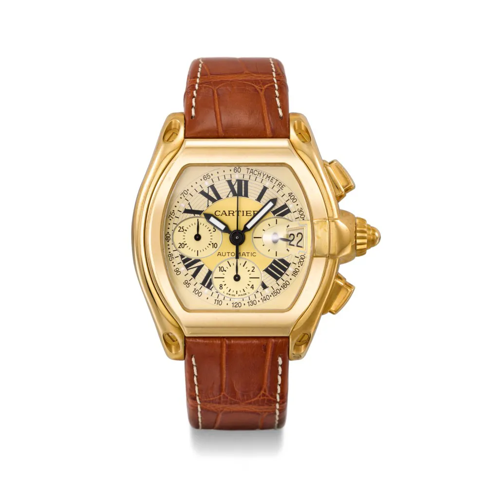 Cartier Roadster 2619 40mm Yellow gold Champagne 3