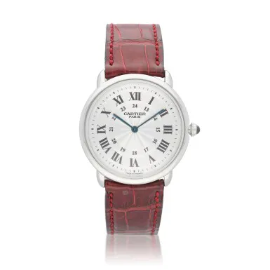 Cartier Ronde Louis Cartier 2452B 34mm Platinum Silver