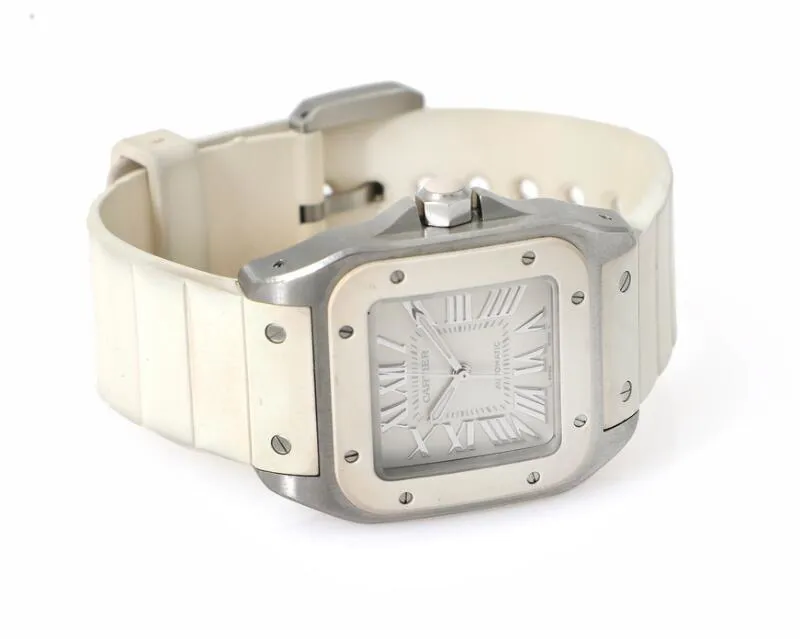 Cartier Santos 100 2878 33mm Stainless steel White 1