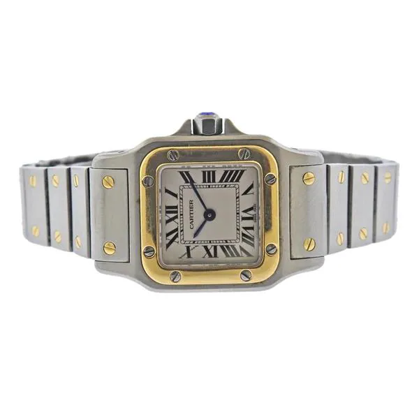 Cartier Santos 1057930 24mm Yellow gold and Stainless steel Off-white 2